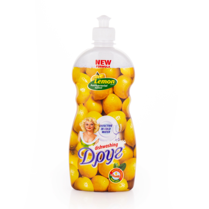 Гель для ручного миття посуду ДРУГ Лимон з гліцерином 0,5 л